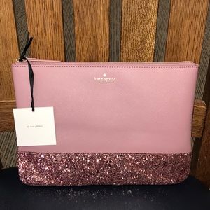 Kate spade NWT pink and glitter Greta court